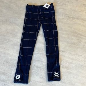 Girls plaid navy Janie and Jack pants in size 7